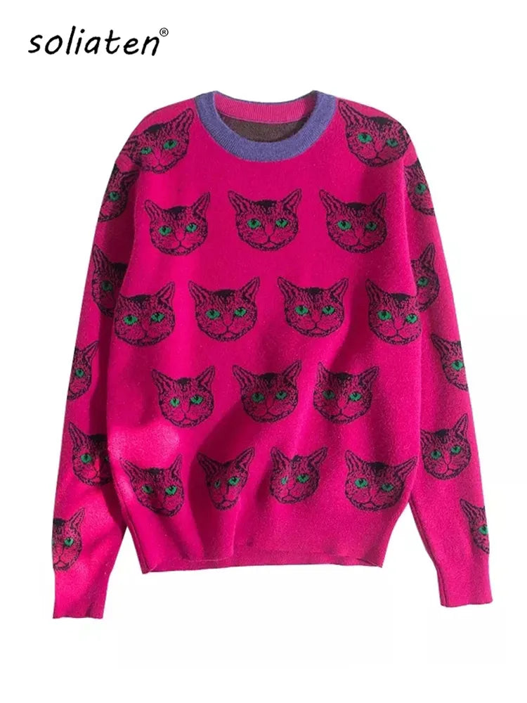 Women Autumn Winter Long Sleeve Harajuku Sweet Jumper C-054