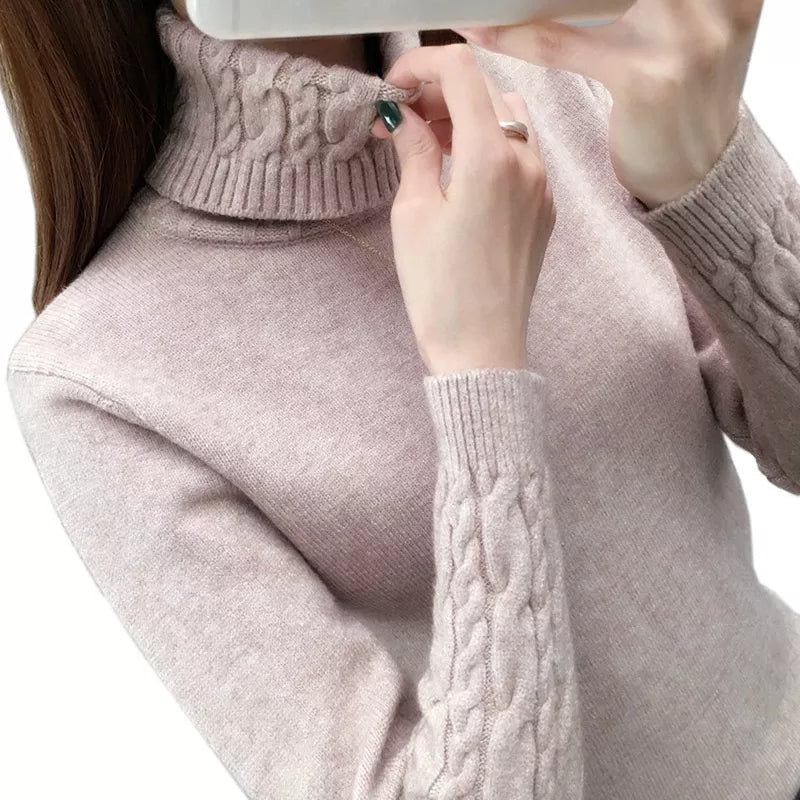 Women Pullovers Autumn Winter  Long Sleeves Thick Warm Sweater