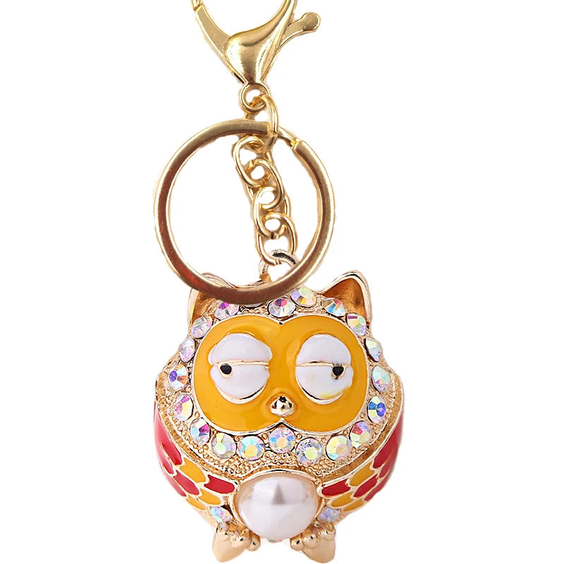 Jewelry Keychain Owl Keyring Gift Wallet Car Pendant