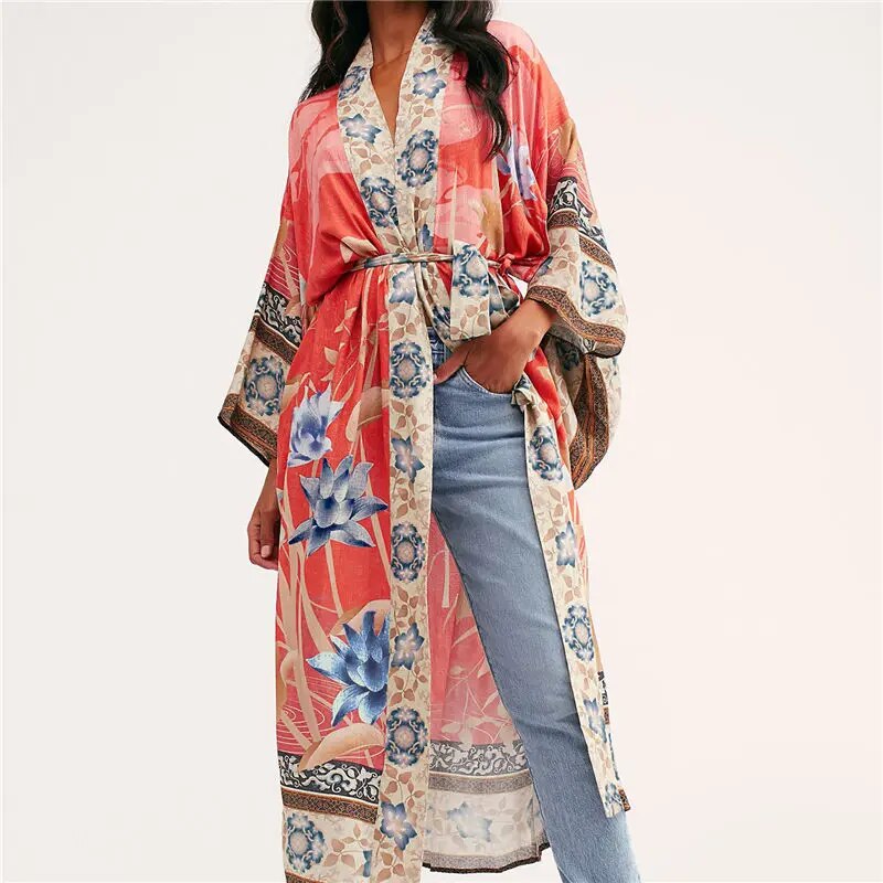 Bohemian Printed Cover-ups Sexy Summer Beach Dress