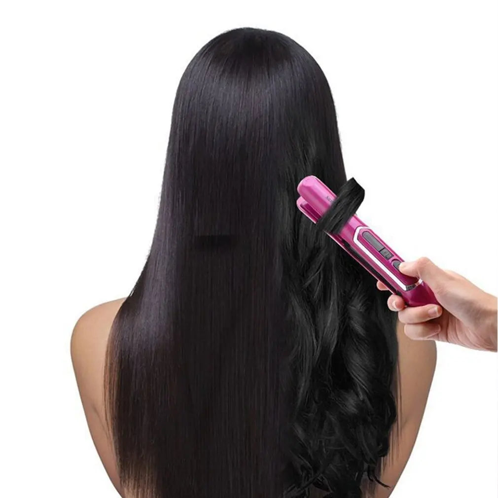 Hair Straightener USB Temperature Adjustable Straightening Iron with Charging Base