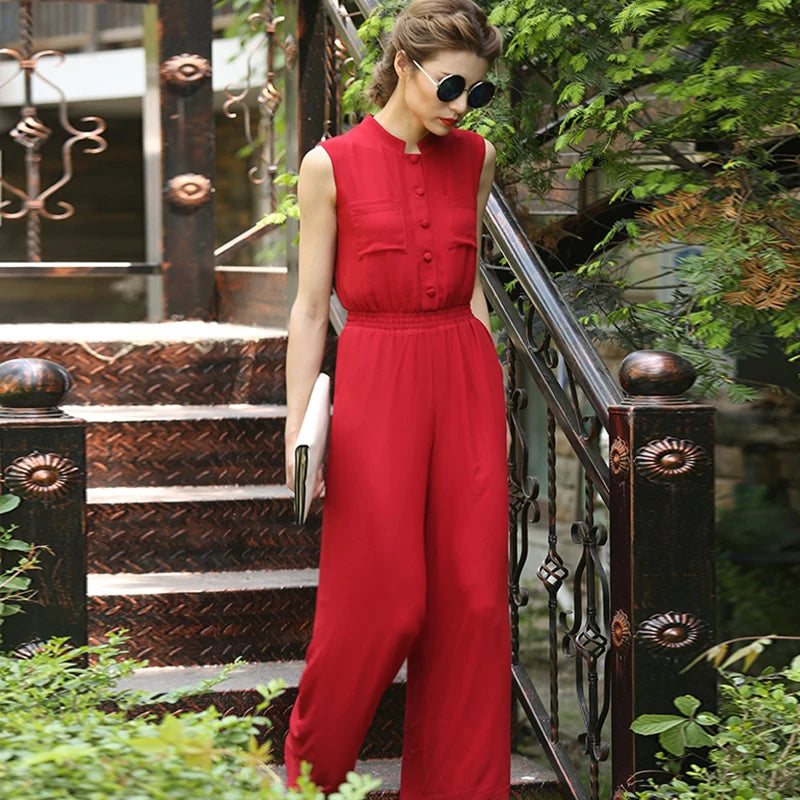 Women Jumpsuit Summer Wide Leg