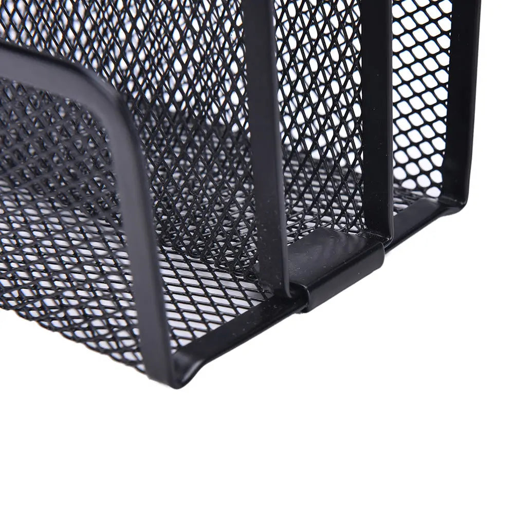 Black Metal Mesh Desk Organizer Set