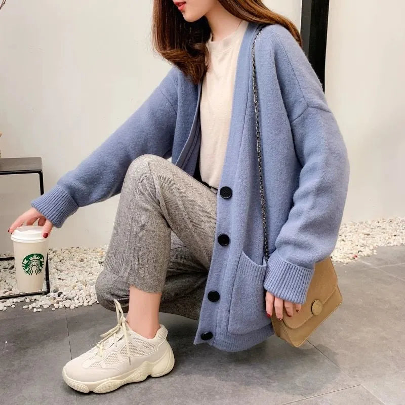 Solid Elegant Sweaters Fashion Outwear