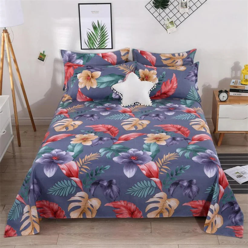 Nordic Leaf Pattern 3pcs Bedding Sheet