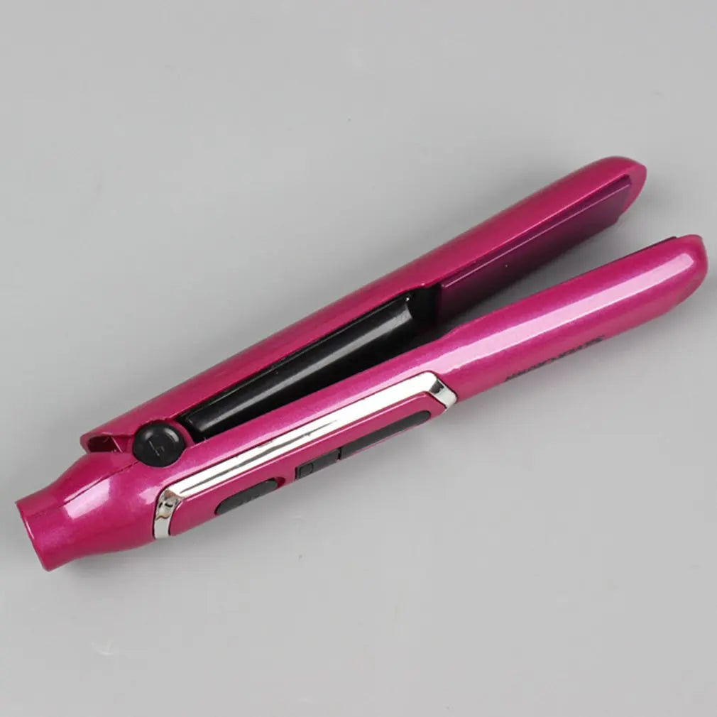 Hair Straightener USB Temperature Adjustable Straightening Iron with Charging Base