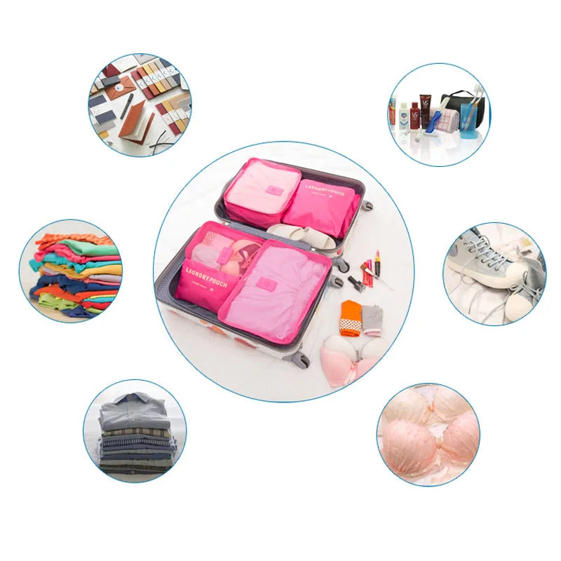 Portable Luggage Organizer Travel Clothes Storage Bags