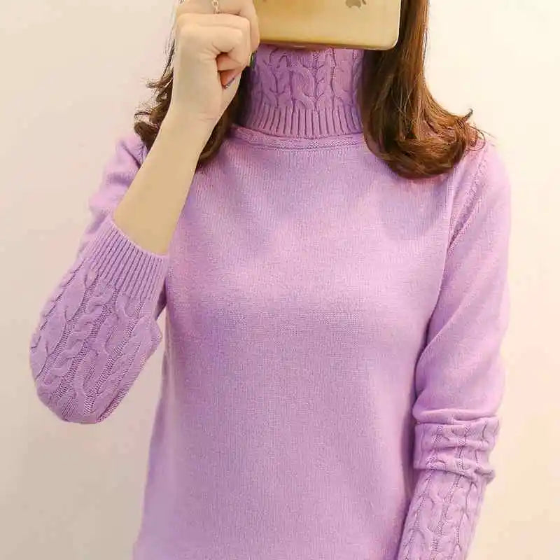 Women Pullovers Autumn Winter  Long Sleeves Thick Warm Sweater