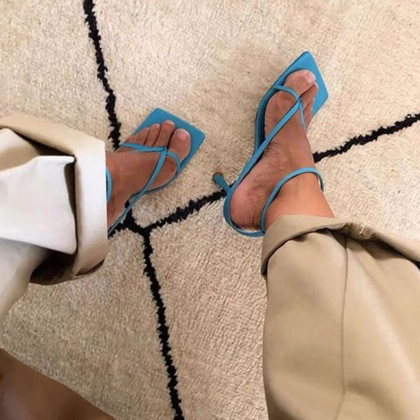 Narrow Band High Heel Sandals