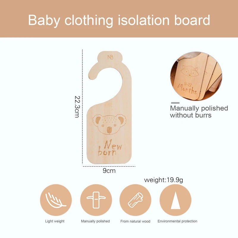 Wooden Baby Closet Dividers - Nursery Clothes Organizers