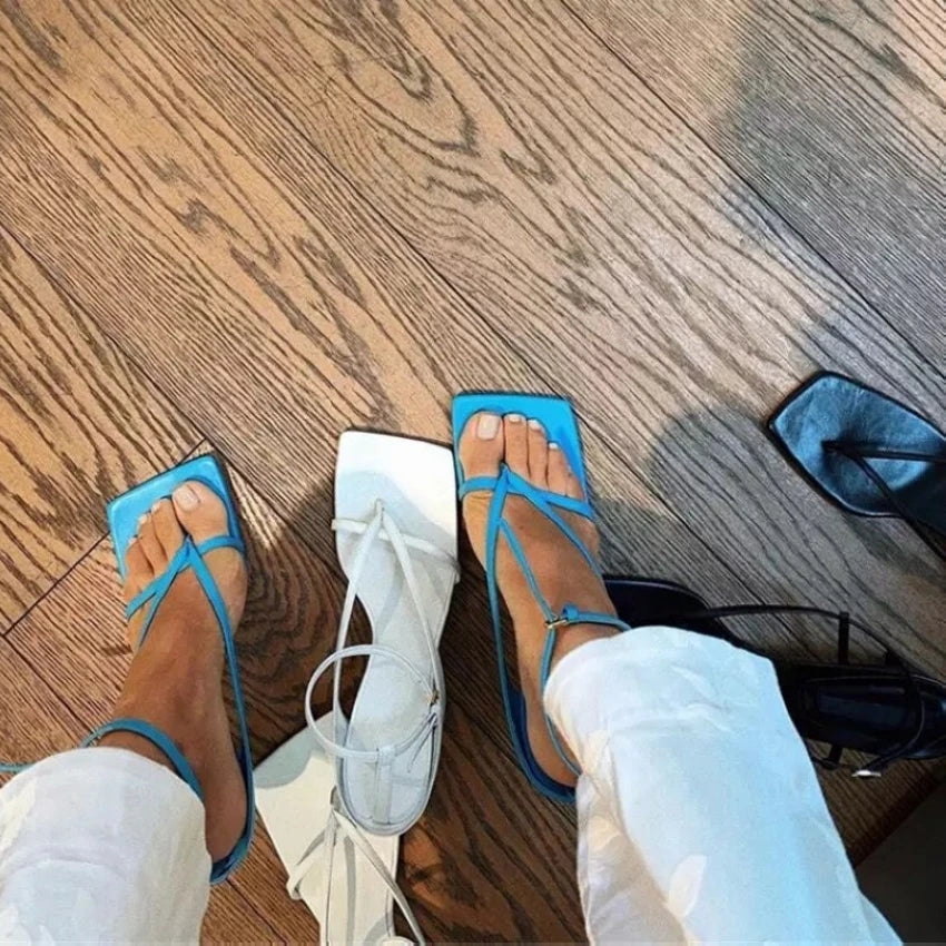 Narrow Band High Heel Sandals