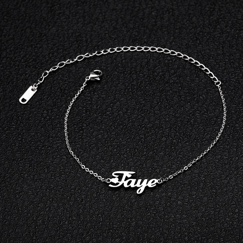 Custom Name Anklets For Women