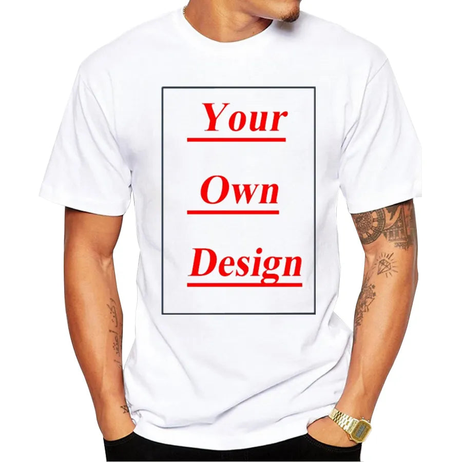 High Quality Customized Men T shirt Print Your Own Design Men Casual Tops Tee Shirts