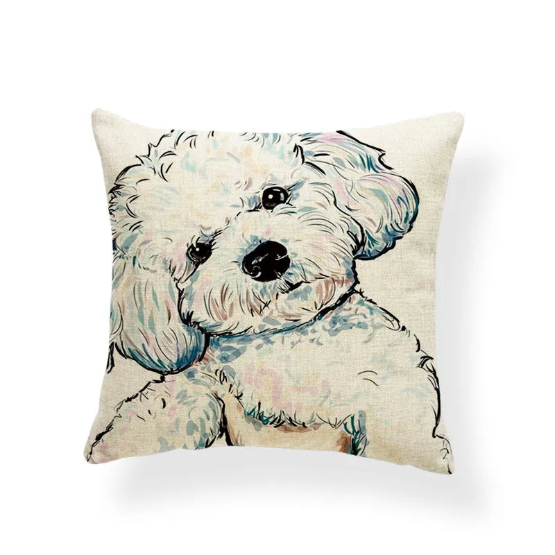 Animal Pillow Cover Watercolor Decorations