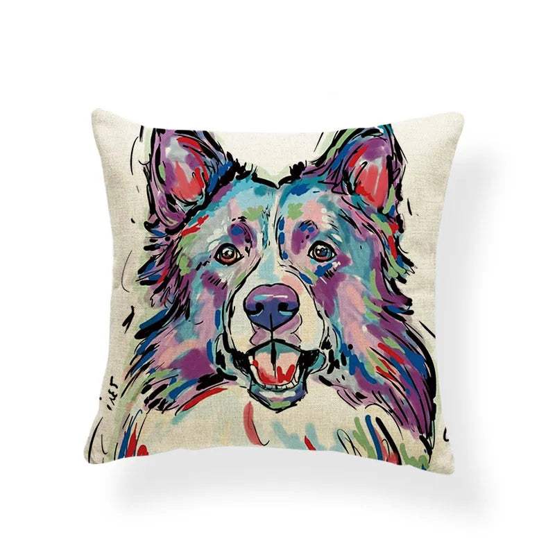 Animal Pillow Cover Watercolor Decorations