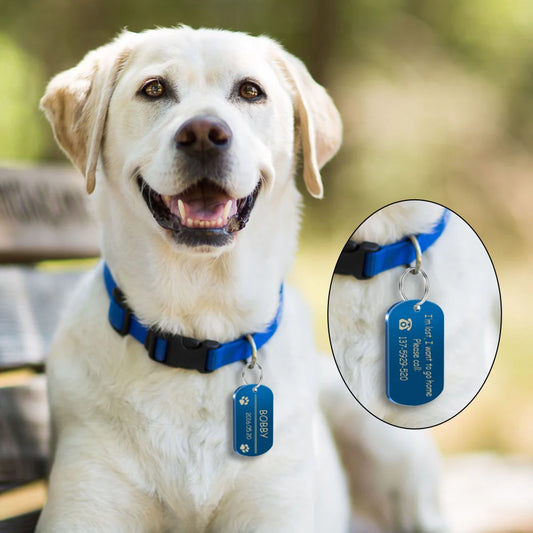 Customized Engraved Metal Military ID Tag Dog Accessories