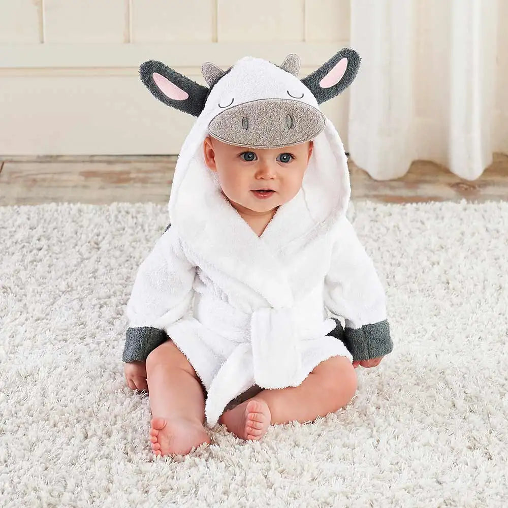 Unicorn puppy Baby bathrobe Pure cotton with hood