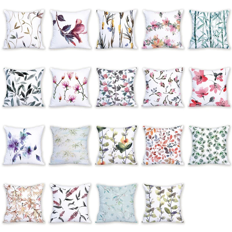 Flower White Comfortable Cushions Cover