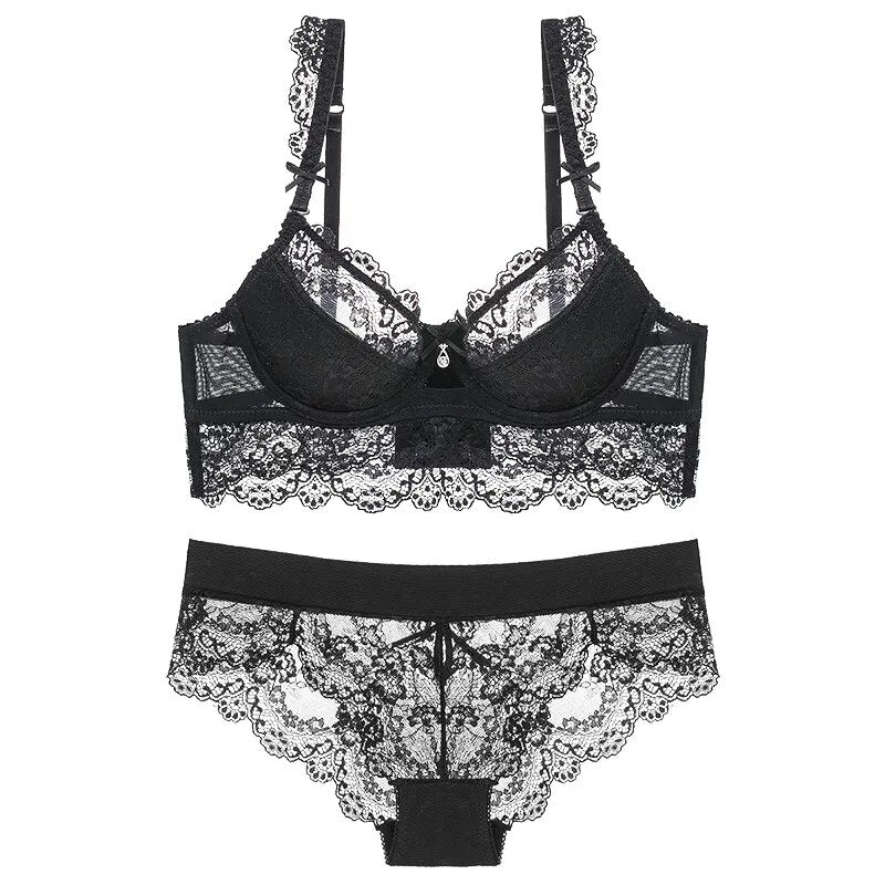 Lingerie Lace Padded Women Bra Underwear Sets