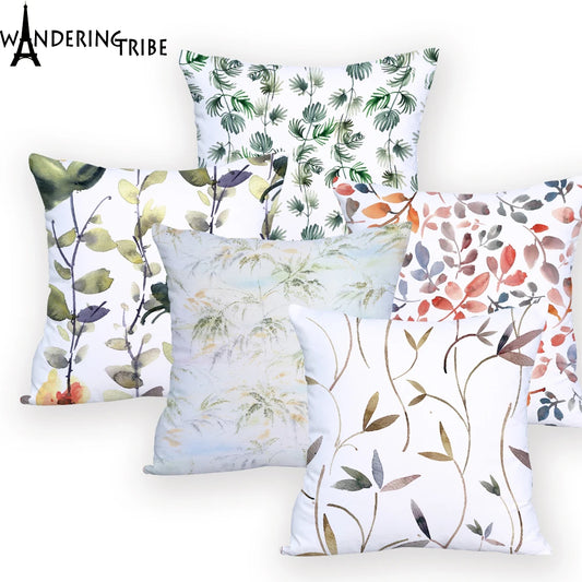 Flower White Comfortable Cushions Cover