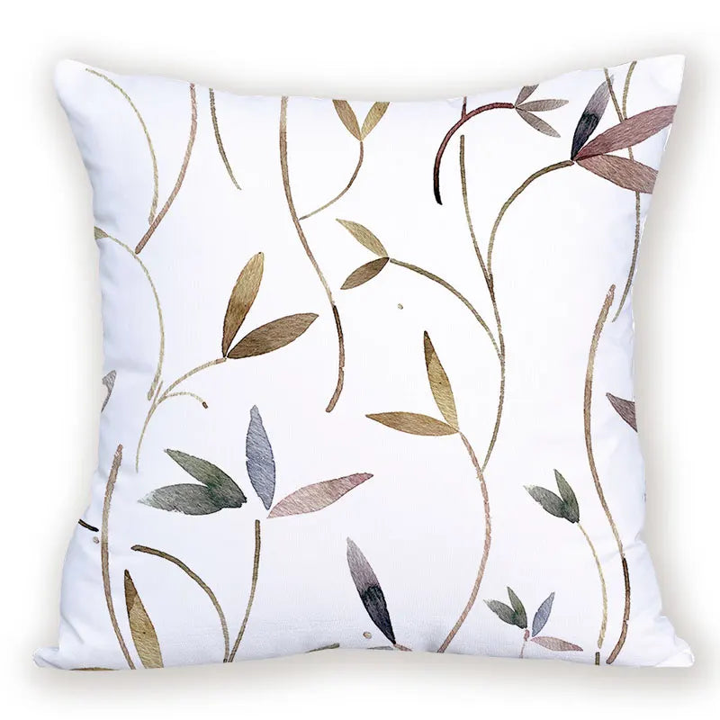 Flower White Comfortable Cushions Cover