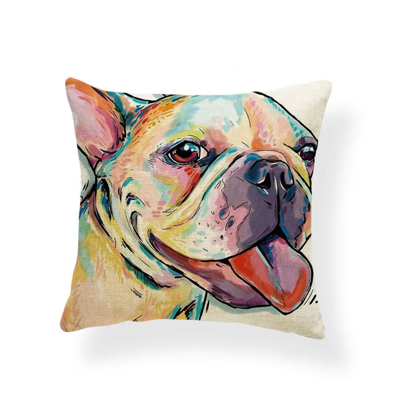 Animal Pillow Cover Watercolor Decorations