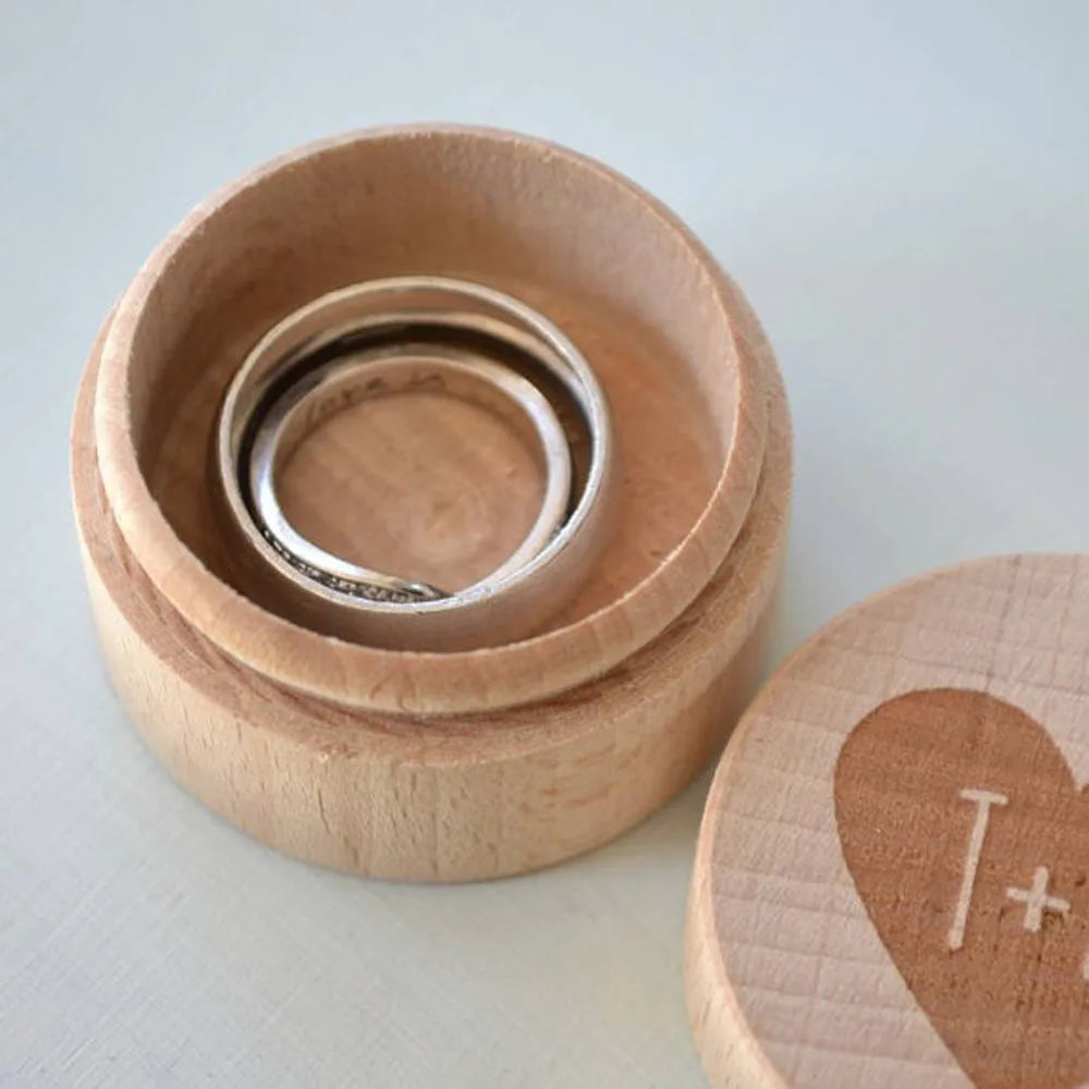 Rustic Wedding Ring Bearer Box, Personalized Wedding Ring Box