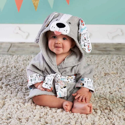 Unicorn puppy Baby bathrobe Pure cotton with hood