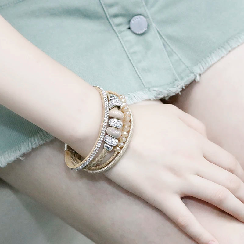 Amorcome Multilayer Leather Bracelet