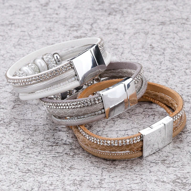 Amorcome Multilayer Leather Bracelet