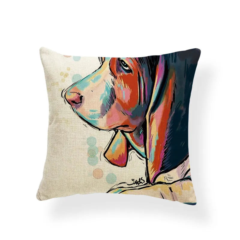 Animal Pillow Cover Watercolor Decorations