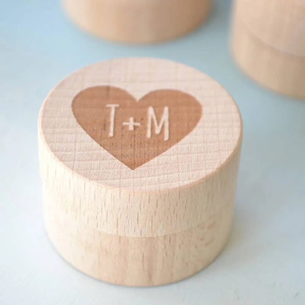 Rustic Wedding Ring Bearer Box, Personalized Wedding Ring Box