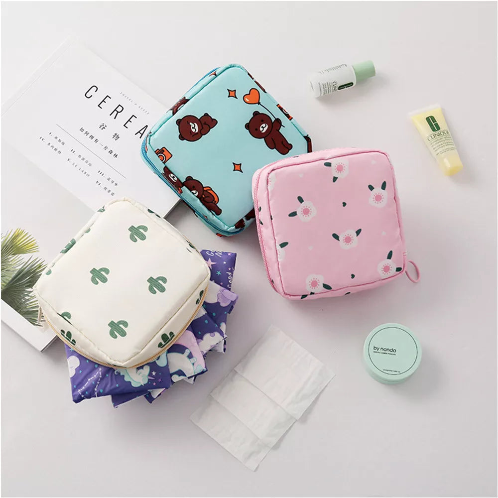 Cute Bear Large Capacity Sanitary Napkin Storage Bags