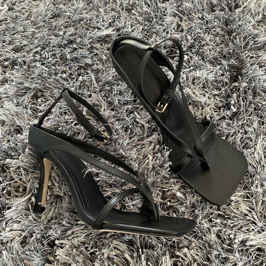 Narrow Band High Heel Sandals