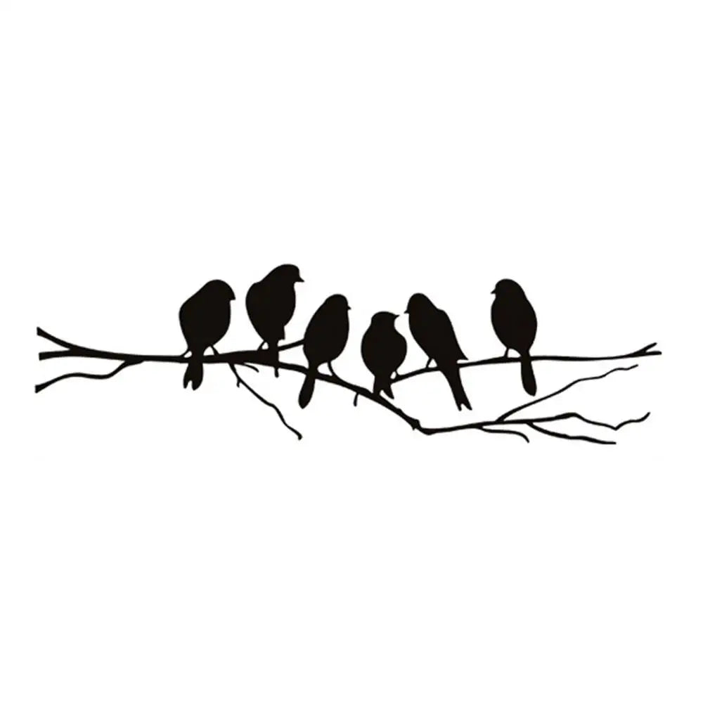 Black Bird On The Branch Wall Sticker