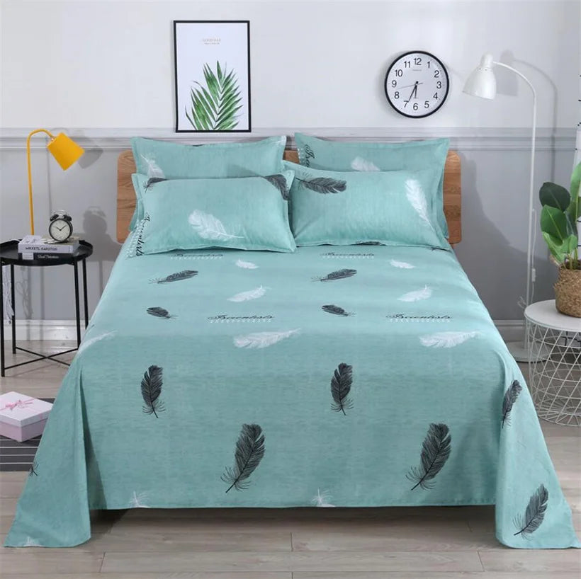 Nordic Leaf Pattern 3pcs Bedding Sheet