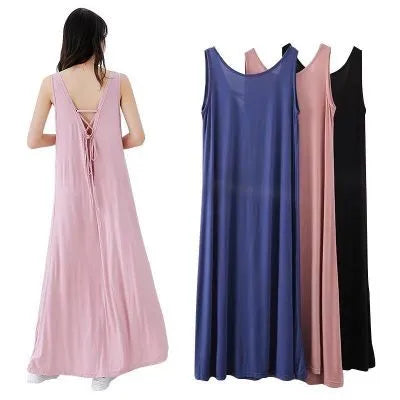 Sexy Lingerie Sleeveles Long Nightgown For Women