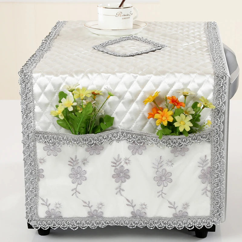 Lace Fabric Dust Cover Microwave Case Towel