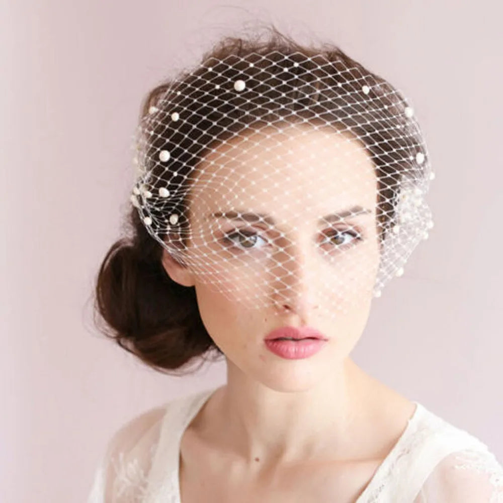 Crystals Birdcage Veil Wedding Hair Combs