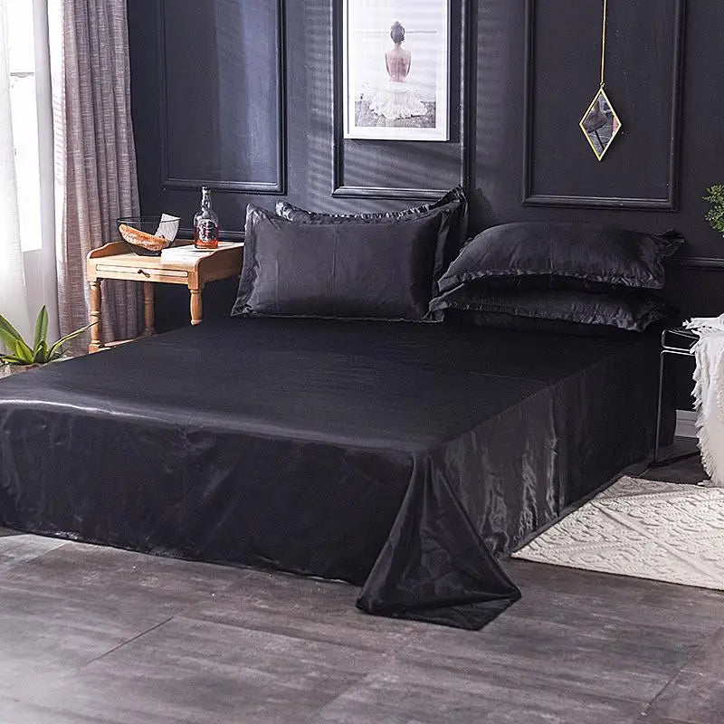 Flat Sheet Silky Queen & King Bed Sheets