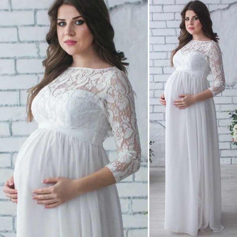 Women Pregnancy Lace Dress