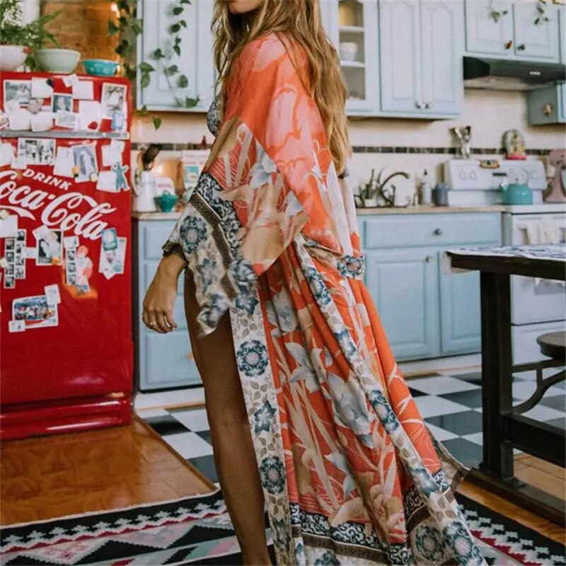 Bohemian Printed Cover-ups Sexy Summer Beach Dress