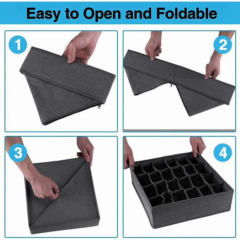 Foldable Drawer Organiser Box For Socks