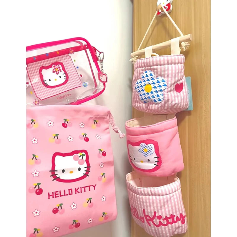 Hanging Bags Pink Hello Kitty Sundries Storage Bag