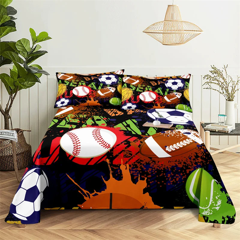 Football Bed Sheet Bedding Set