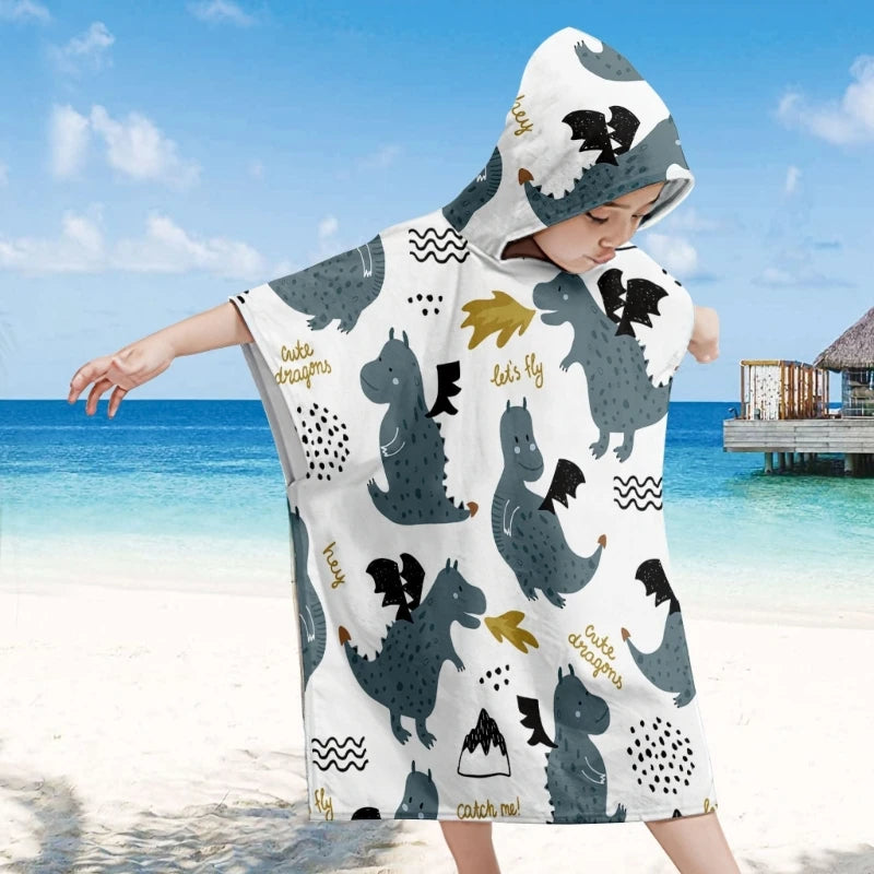 Toddlers Hooded Beach Towel Coverup Cape Kids