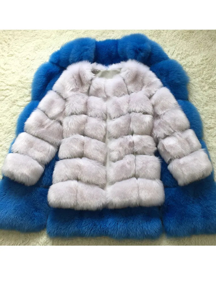 Winter Fashion Fluffy Faux Fur Jacket Coats for Women