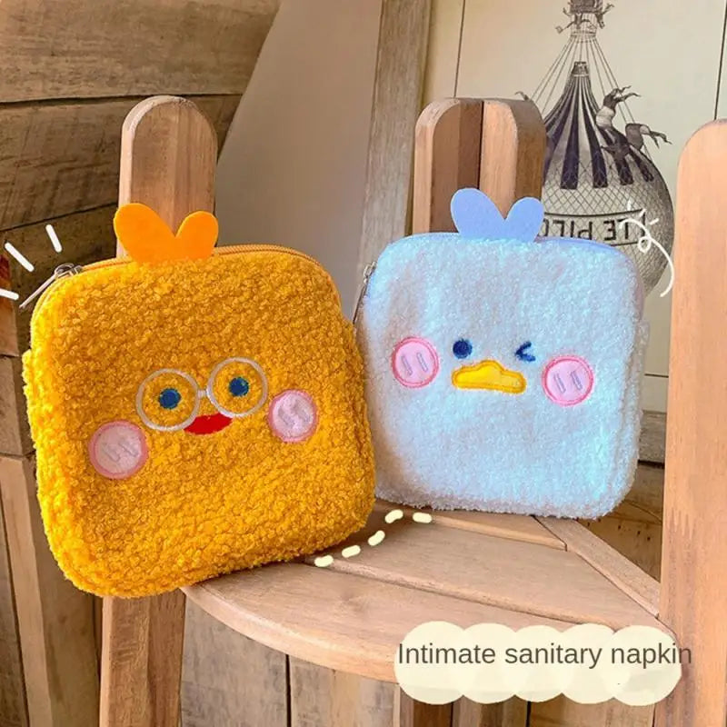 Travel Cute Plush Sanitary Napkin Storage Bag