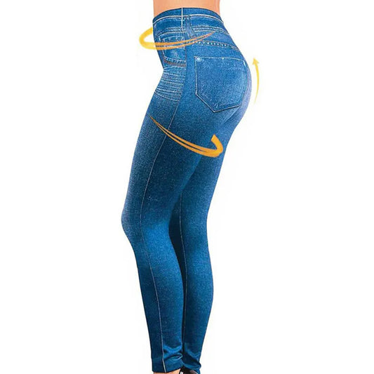 Women Lined Spring Autumn Print Jeans Sportwear