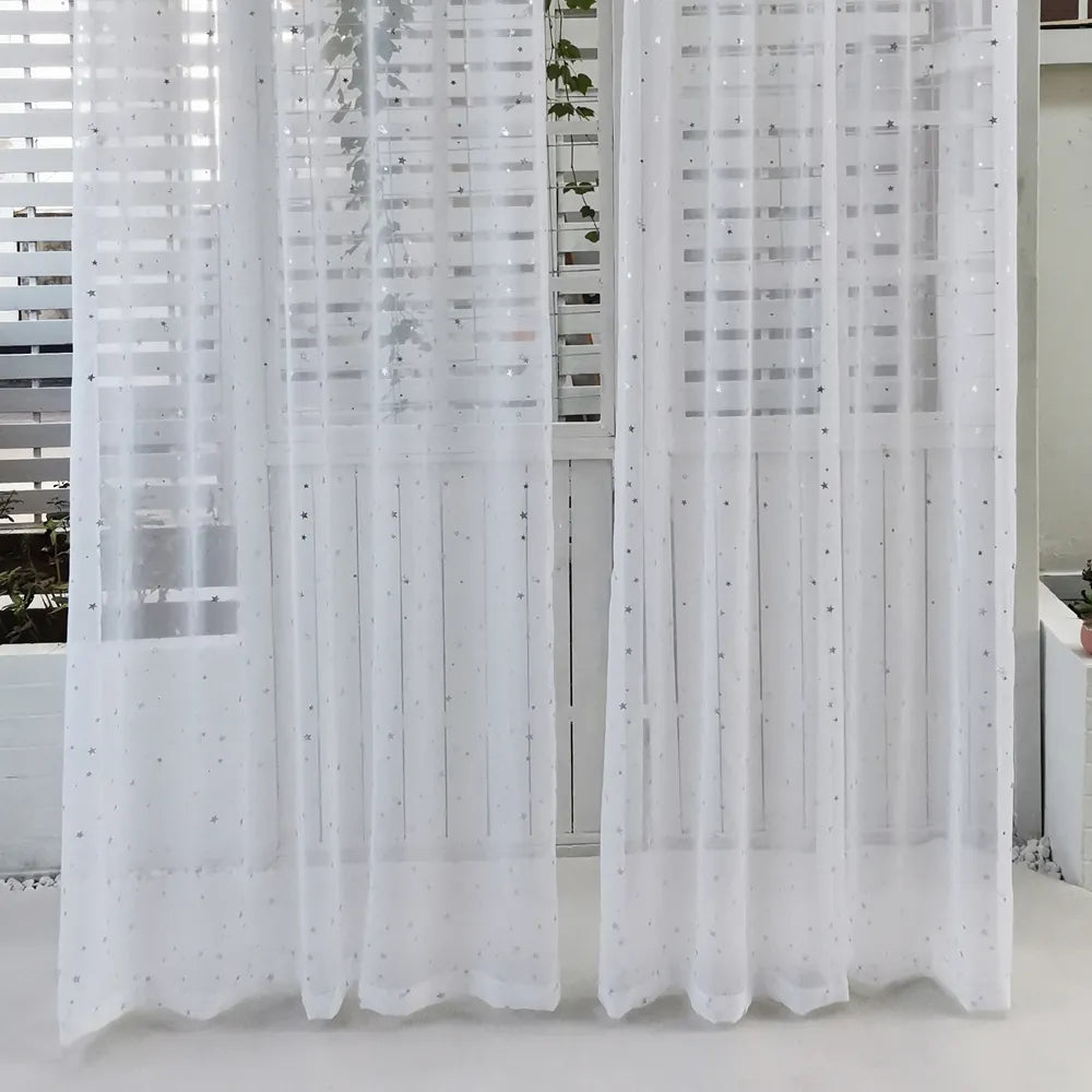 Kids Room Modern Voile Window Treatment Sheers